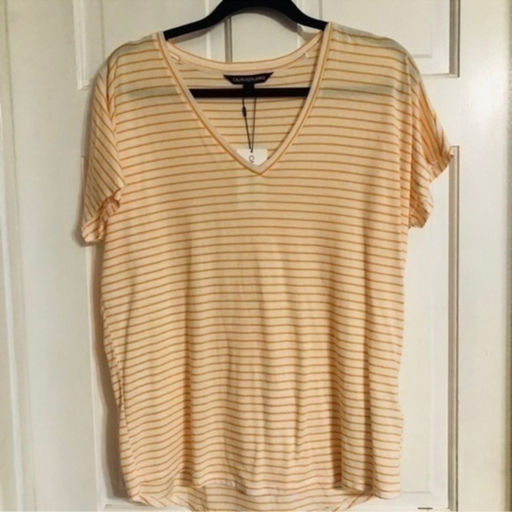 Calvin Klein Stripe T Shirt NWT Sz M